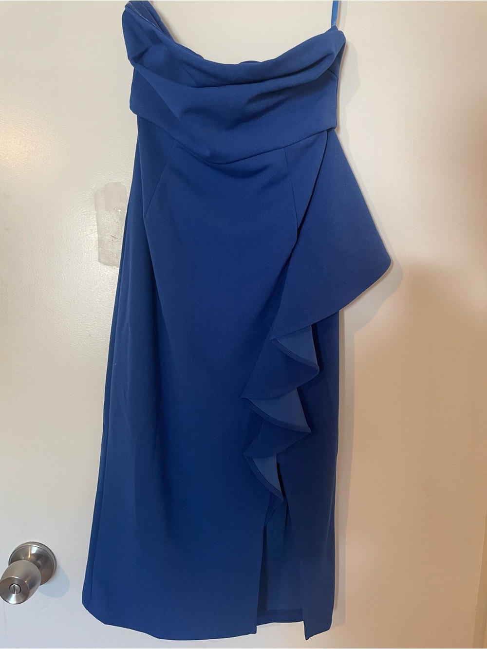 NWT Here Comes the Sun Blue Ruffle Midi Dress Size M
